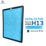 Worldtech ไส้กรองเครื่องฟอกอากาศ รุ่น WT-P80-Filter ตัวกรอง HEPA H13 4 ชั้น กรองฝุ่น ควัน PM 2.5 พื้นที่ 40-55 ตรม. ใช้ได้ทุกแบรนด์