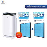 Worldtech เครื่องฟอกอากาศ Air Purifier รุ่น WT-P50  + ไส้กรอง HEPA 13 มอก.รับรอง พื้นที่ 40-50 ตรม. + รีโมท ประกัน1ปี