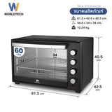 Worldtech เตาอบไฟฟ้า 60L รุ่น WT-OV60L_BLK