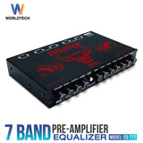 Worldtech Equalizer 7 band รุ่น EQ-777_Black ปรีแอมป์รถยนต์ อีควอไลเซอร์