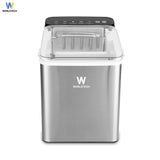 Worldtech เครื่องทำน้ำแข็งอัตโนมัติ รุ่น WT-IM700_Silver ทำน้ำแข็งใน 6-9 นาที   Ice Maker+ แถมฟรีที่ตัก