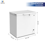 Worldtech ตู้แช่ 2 ระบบ ควบคุมอุณหภูมิผ่านจอดิจิทัล 7Q. จุ 199 L รุ่น WT-FZE200_WHT  ตู้แช่แช็ง ตู้แช่แข็งฝาทึบ รับประกัน 3 ปี Chest Freezer