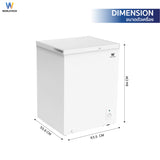 Worldtech ตู้แช่แช็ง ตู้แช่แข็งฝาทึบ 5Q. จุ 149 L. รุ่น WT-FZ150_WHT  รับประกัน 3 ปี Chest Freezer