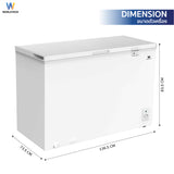 Worldtech ตู้แช่แช็ง ตู้แช่แข็งฝาทึบ 14.1Q. จุ 400 L. รุ่น WT-FZ400_WHT  รับประกัน 3 ปี Chest Freezer