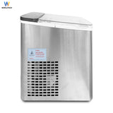 Worldtech เครื่องทำน้ำแข็งอัตโนมัติ รุ่น WT-IM700_Silver ทำน้ำแข็งใน 6-9 นาที   Ice Maker+ แถมฟรีที่ตัก