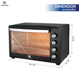 Worldtech เตาอบไฟฟ้า Oven 48L รุ่น WT-OV48L_BLK ขนาด 48 ลิตร  รับประกัน 1 ปี