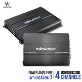 Worldtech รุ่น WT-AMP4442HIGH เพาเวอร์แอมป์,แอมป์ขยายเสียง (Car Amplifier) Class AB คลาส เอบี 4 CH