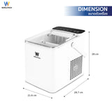 Worldtech เครื่องทำน้ำแข็งอัตโนมัติ รุ่น WT-IM600A ทำน้ำแข็งใน 6-9 นาที Ice Maker+ แถมฟรีที่ตัก