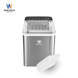 Worldtech เครื่องทำน้ำแข็งอัตโนมัติ รุ่น WT-IM700_Silver ทำน้ำแข็งใน 6-9 นาที   Ice Maker+ แถมฟรีที่ตัก