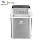 Worldtech เครื่องทำน้ำแข็งอัตโนมัติ รุ่น WT-IM700_Silver ทำน้ำแข็งใน 6-9 นาที   Ice Maker+ แถมฟรีที่ตัก
