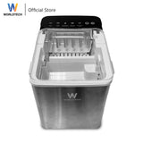 Worldtech เครื่องทำน้ำแข็งอัตโนมัติ รุ่น WT-IM700_Silver ทำน้ำแข็งใน 6-9 นาที   Ice Maker+ แถมฟรีที่ตัก