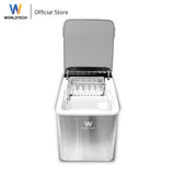 Worldtech เครื่องทำน้ำแข็งอัตโนมัติ รุ่น WT-IM700_Silver ทำน้ำแข็งใน 6-9 นาที   Ice Maker+ แถมฟรีที่ตัก