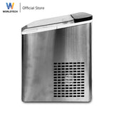 Worldtech เครื่องทำน้ำแข็งอัตโนมัติ รุ่น WT-IM700_Silver ทำน้ำแข็งใน 6-9 นาที   Ice Maker+ แถมฟรีที่ตัก