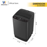 Worldtech เครื่องซักผ้าฝาบน ขนาด 7 KG รุ่น WT-MB70-600_Grey
