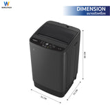 Worldtech เครื่องซักผ้าฝาบน ขนาด 7 KG รุ่น WT-MB70-600_Grey