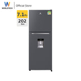 Worldtech ตู้เย็น 2 ประตู ขนาด 7.1 คิว รุ่น WT-MRF-225W_SIL ความจุ 202 ลิตร รับประกัน 3 ปี