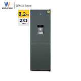 Worldtech ตู้เย็น 2 ประตู ช่องแช่แข็งด้านล่าง 8.2 คิว 231 ลิตร พร้อมที่กดน้ำ รุ่น WT-MRF-236W