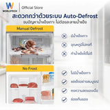 Worldtech ตู้เย็น 2 ประตู ขนาด 9 คิว 255 ลิตร พร้อมที่กดน้ำ รุ่น WT-MRF-265W รับประกัน 3 ปี