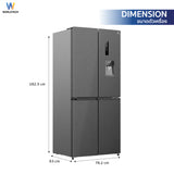 [ใหม่] Wordltech ตู้เย็น 4 ประตู Multi-Door 14.7 คิว 415 ลิตร ระบบ Inverter เงียบ ประหยัดไฟ รุ่น WT-MRF-431W