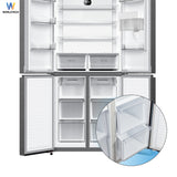 [ใหม่] Wordltech ตู้เย็น 4 ประตู Multi-Door 14.7 คิว 415 ลิตร ระบบ Inverter เงียบ ประหยัดไฟ รุ่น WT-MRF-431W