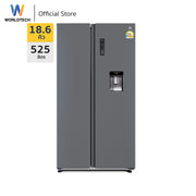 Worldtech ตู้เย็น 2 ประตู Side by Side 18.6 คิว 526 ลิตร ระบบ Inverter เงียบ ประหยัดไฟ รุ่น WT-MRF-560W