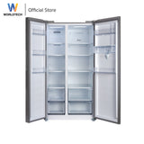 Worldtech ตู้เย็น 2 ประตู Side by Side 18.6 คิว 526 ลิตร ระบบ Inverter เงียบ ประหยัดไฟ รุ่น WT-MRF-560W