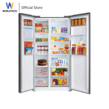 Worldtech ตู้เย็น 2 ประตู Side by Side 18.6 คิว 526 ลิตร ระบบ Inverter เงียบ ประหยัดไฟ รุ่น WT-MRF-560W