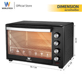 Worldtech เตาอบไฟฟ้า Oven 48L รุ่น WT-OV48L_BLK ขนาด 48 ลิตร  รับประกัน 1 ปี