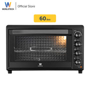 Worldtech เตาอบไฟฟ้า 60 ลิตร รุ่น WT-OV60L_BLKDG  กระจกนิรภัย 2 ชั้น เคลือบ Non-Stick