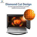Worldtech เตาอบไฟฟ้า 60 ลิตร รุ่น WT-OV60L_BLKDG  กระจกนิรภัย 2 ชั้น เคลือบ Non-Stick