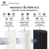 [ใหม่] Worldtech เครื่องฟอกอากาศ HEPA13 Air Purifier  รุ่น WT-P120  มอก. รับรอง