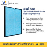 Worldtech ไส้กรอง เครื่องฟอกอากาศ รุ่น WT-P30-Filter HEPA 11