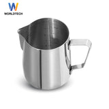 Worldtech เหยือกตีฟองนมสแตนเลส รุ่น WT-CM-ACC-PITCHER_SIL โถตีฟองนม Milk Frothing Pitcher ขนาด 350 ml.