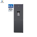 Worldtech ตู้เย็น 2 ประตู ช่องแช่แข็งด้านล่าง 8.2 คิว 231 ลิตร พร้อมที่กดน้ำ รุ่น WT-MRF-236W