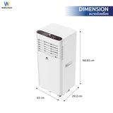 Worldtech แอร์เคลื่อนที่ 9000 BTU รุ่น WT-SKY-1A-09 หน้าจอ LED พร้อมรีโมทควบคุม ทำงานเงียบ