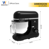 Worldtech เครื่องผสมอาหาร หน้าจอดิจิตอล จุ 7 ลิตร ผสมแป้ง ตีแป้ง ตีไข่ Stand Mixer 1500W รุ่น WT-SM70