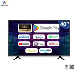 Worldtech ทีวี 40 นิ้ว Android Smart TV แอนดรอย สมาร์ททีวี Full HD LED Wifi โทรทัศน์ ขนาด 40 นิ้ว (รวมขอบ) Netflix YouTube Internet Wifi Games Disney Hotstar Line TV เกมส์ ราคาถูกๆ ราคาพิเศษ (ผ่อนชำระ 0%) ประกันสินค้า1ปี
