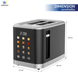 Worldtech Toaster เครื่องปิ้งขนมปัง หน้าจอสัมผัส LED แบบ 2 ช่อง รุ่น WT-TA01311