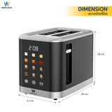 Worldtech Toaster เครื่องปิ้งขนมปัง หน้าจอสัมผัส LED แบบ 2 ช่อง รุ่น WT-TA01311