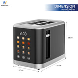 Worldtech Toaster เครื่องปิ้งขนมปัง หน้าจอสัมผัส LED แบบ 2 ช่อง รุ่น WT-TA01311