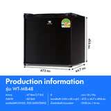 Worldtech ตู้เย็น มินิบาร์ 1.7 คิว ความจุ 46 ลิตร รุ่น WT-MB48
