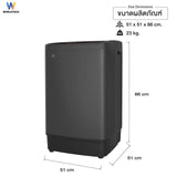 Worldtech เครื่องซักผ้าฝาบน ขนาด 7 KG รุ่น WT-MB70-600_Grey