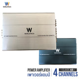 Worldtech รุ่น WT-AMP4442HIGH เพาเวอร์แอมป์,แอมป์ขยายเสียง (Car Amplifier) Class AB คลาส เอบี 4 CH