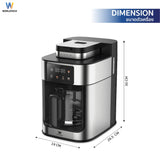 Worldtech เครื่องชงกาแฟอัตโนมัติมีเครื่องบดในตัว 2-in-1 รุ่น WT-CM315T